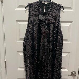 🔥🖤🔥Eloquii STRIKING 🤩 Black Sequin Midi Dress🔥🖤🔥